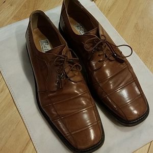 Bottino handmade brown leather lace-up dress shoes 11M
